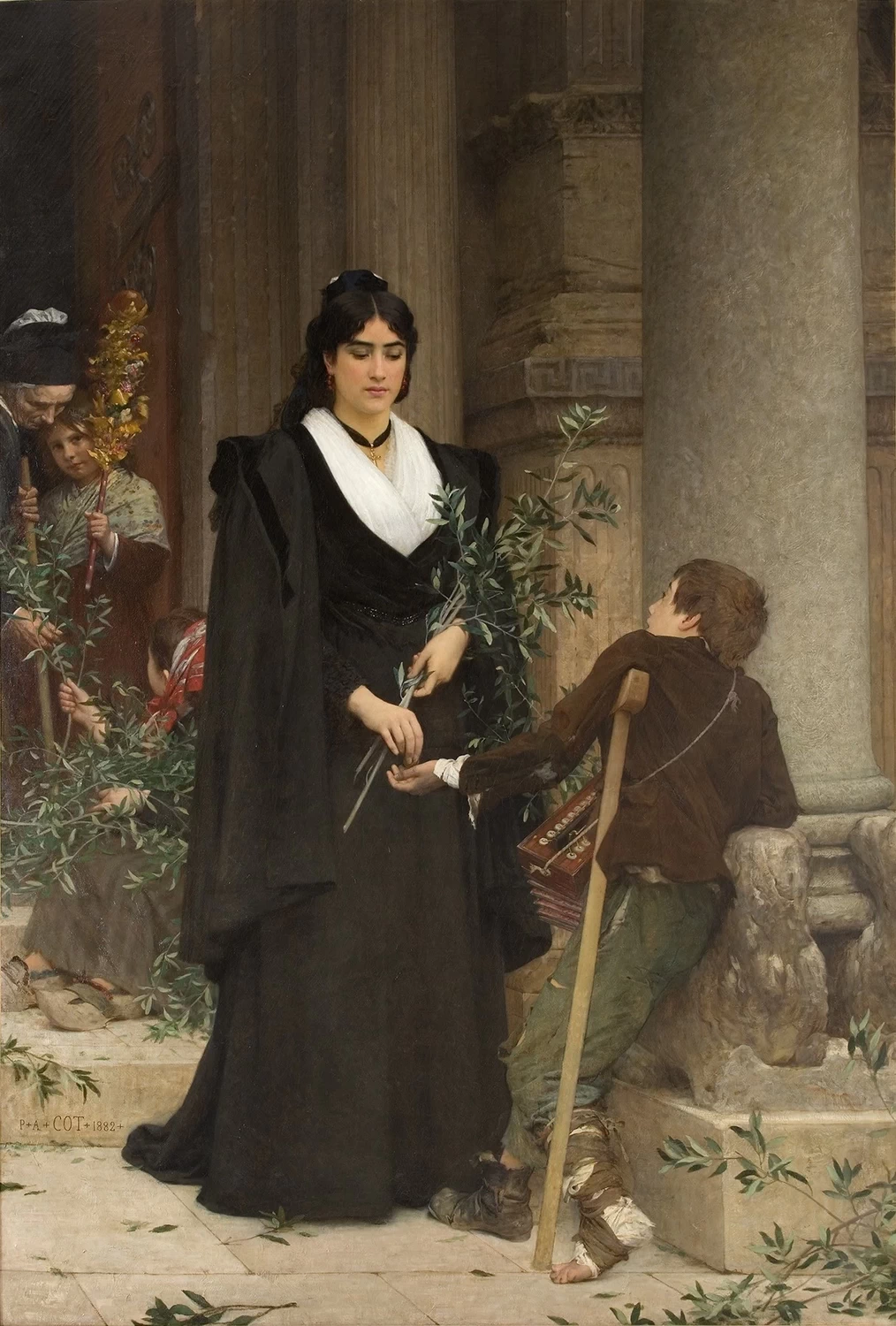 Mireille fa l'elemosina all'uscita da Saint - Trophime (1882), Musee Fabre